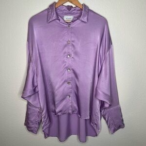 SLEEPER SIZELESS PURPLE PAJAMA TOP OS